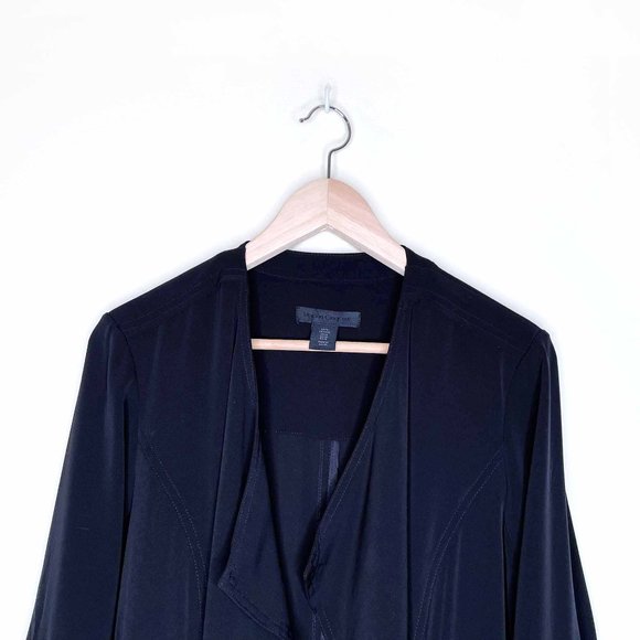 maison cinqcent stretch crepe waterfall trench jacket - size medium - Picture 10 of 10